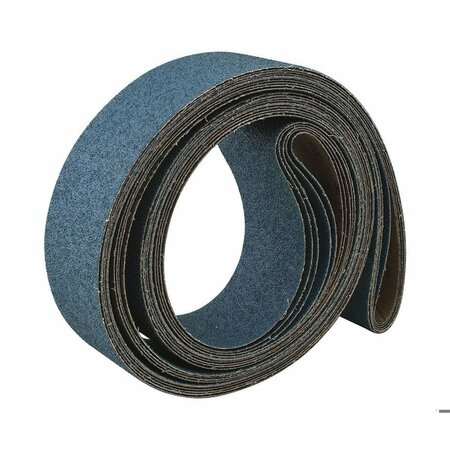 CGW ABRASIVES Benchstand Backstand Portable Narrow Coated Abrasive Belt, 2 in W x 48 in L, 50 Grit, Medium Grade,  61581